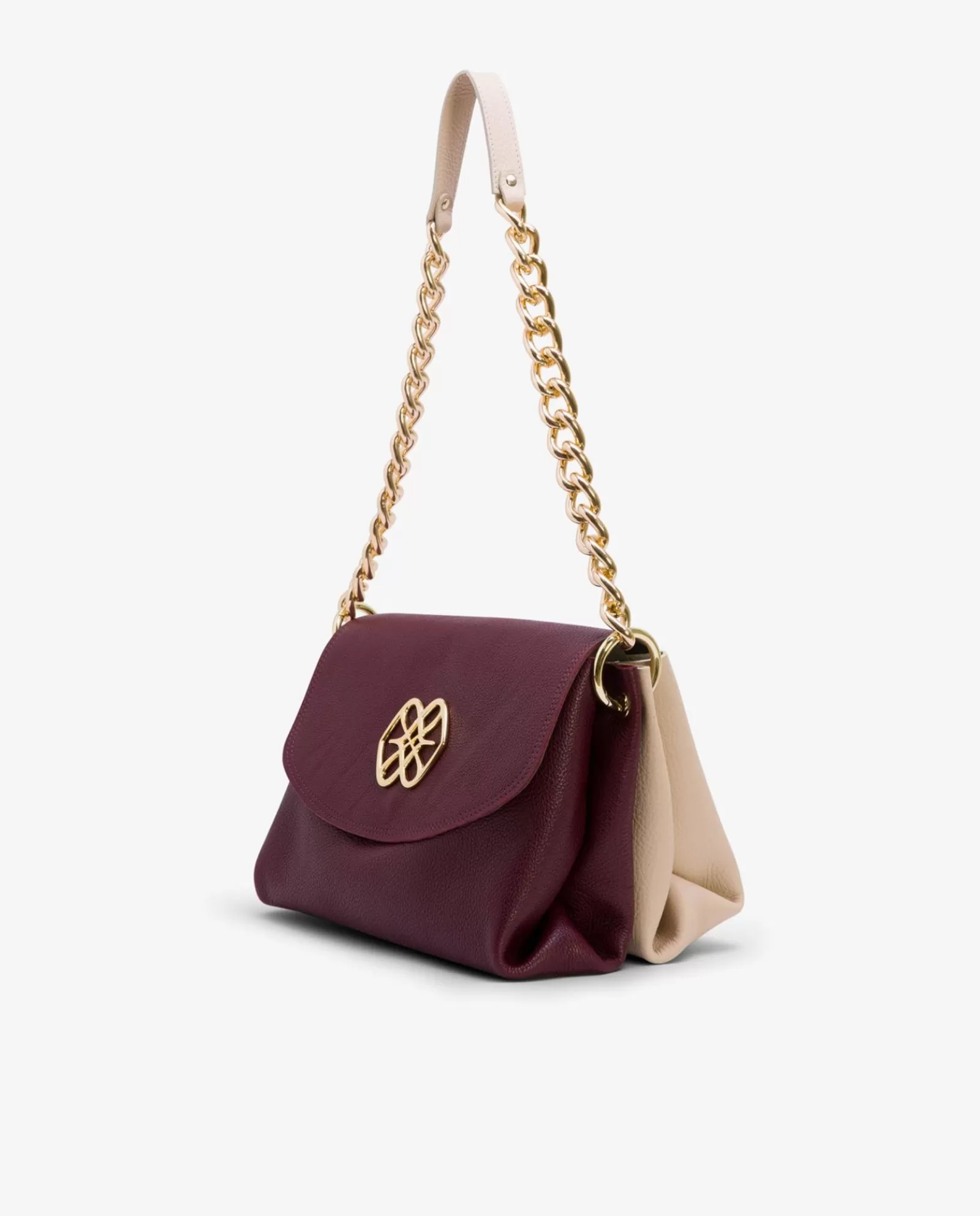 Bolso Bicolor Napa Bugui Burdeos^Cuplé Shop