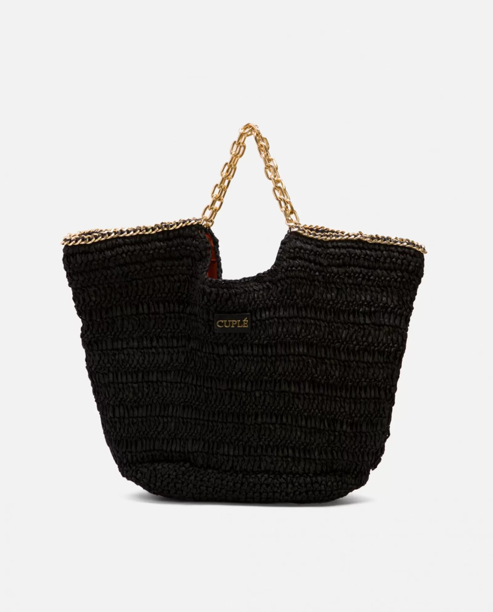 Bolso Capazo Rafia Negro^Cuplé Hot