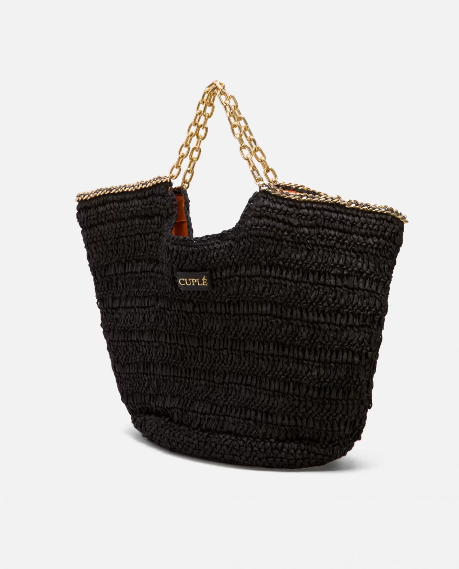 Bolso Capazo Rafia Negro^Cuplé Hot