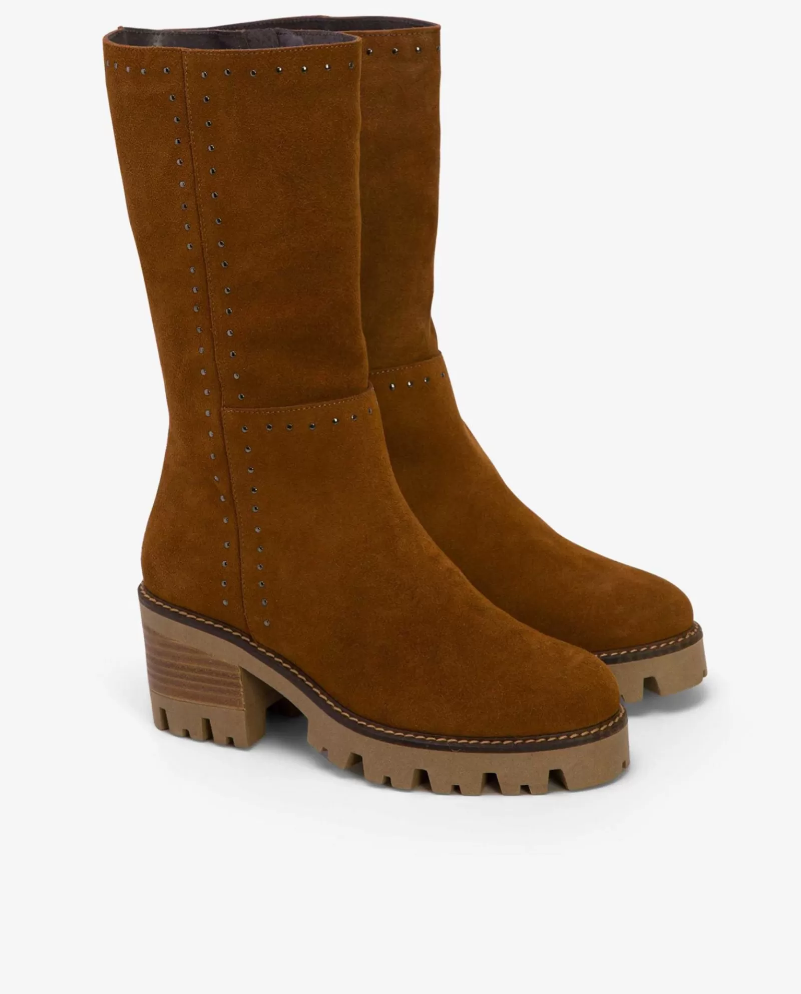 Bota Microtachas Serraje Cuero^Cuplé Flash Sale