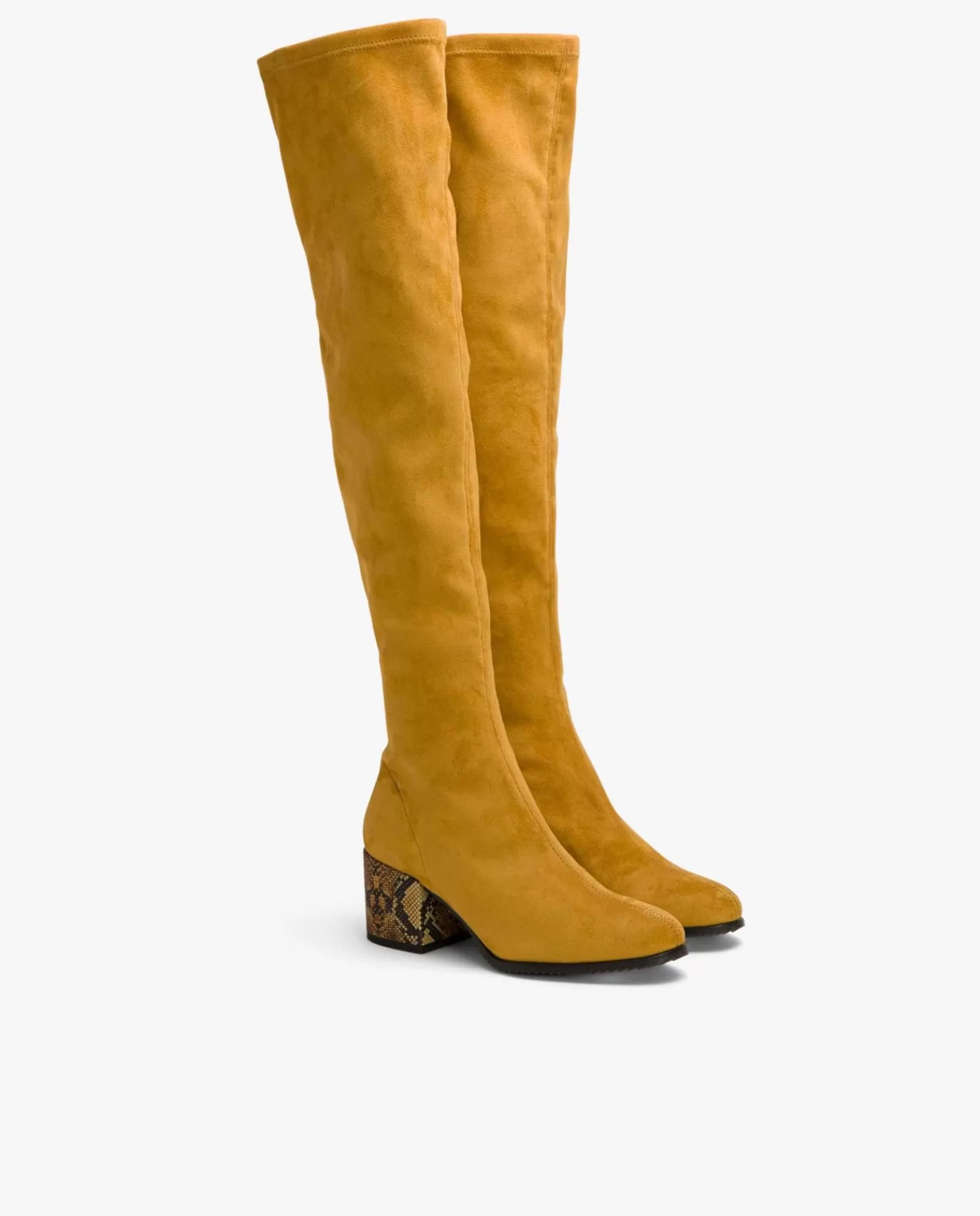 Bota Mosquetera Strech Ultrasuede Strech Amarillo^Cuplé Cheap