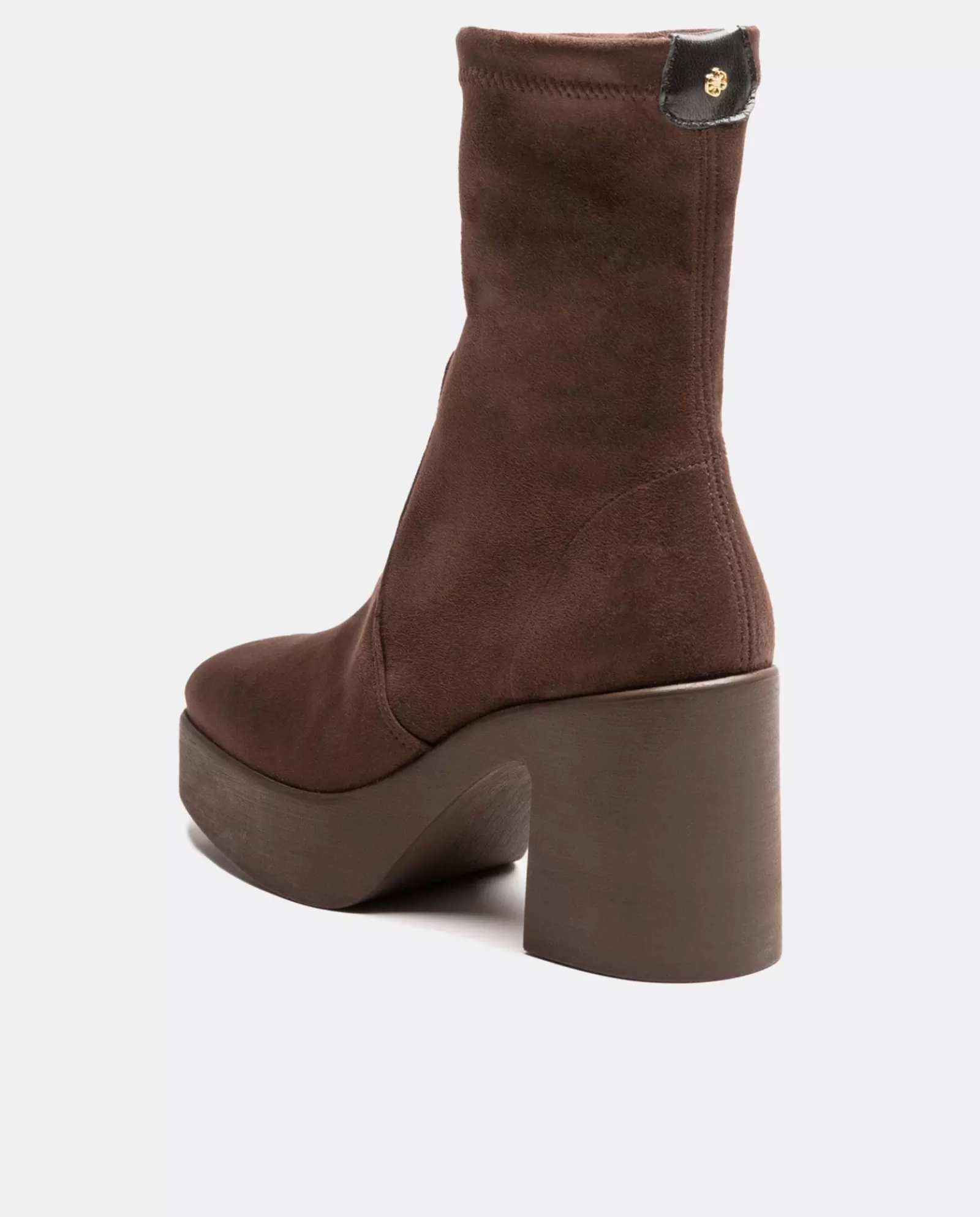 Botin Plataforma Ultrasuede Strech Marron^Cuplé Flash Sale