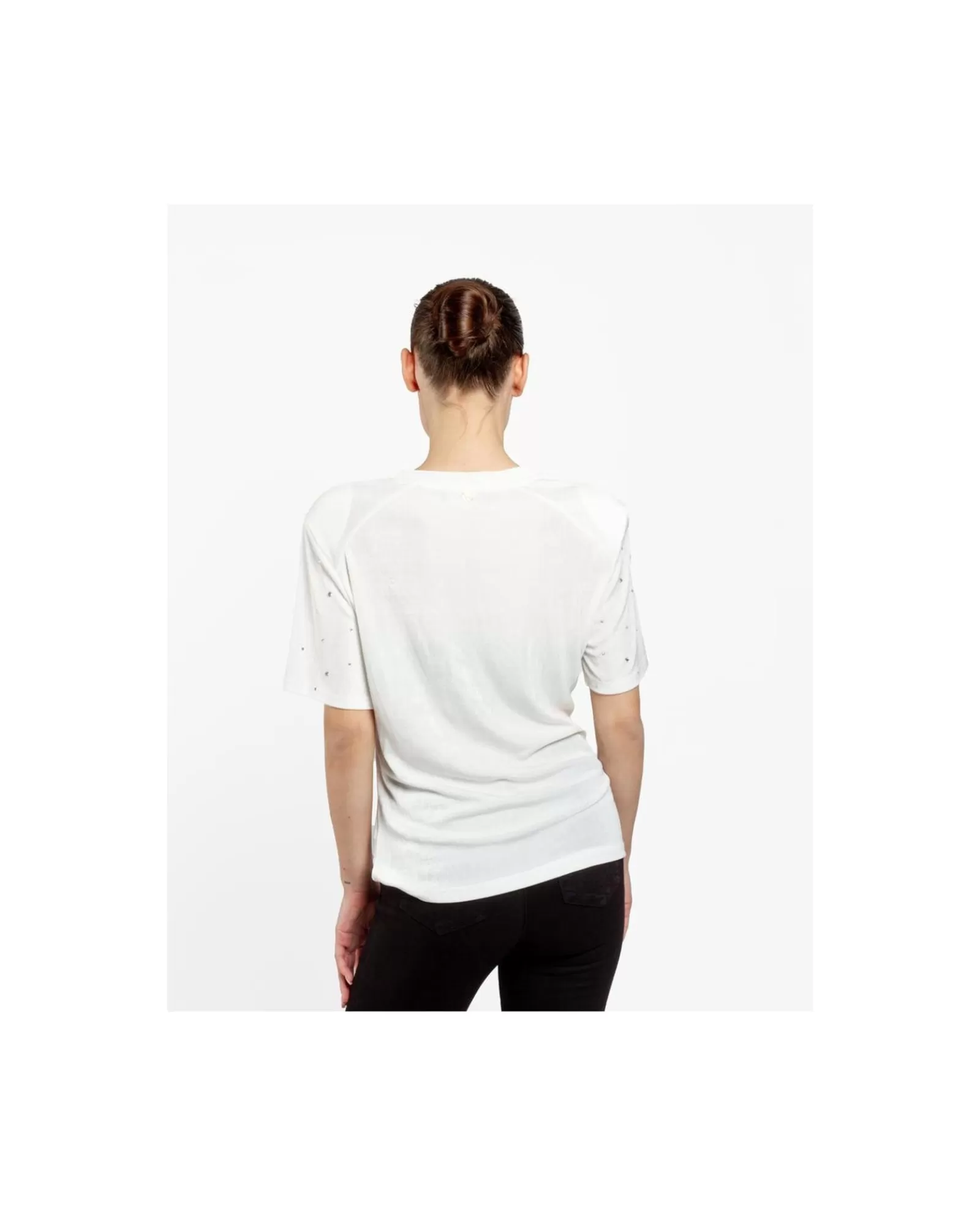 Camiseta Strass Punto Blanco^Cuplé Clearance