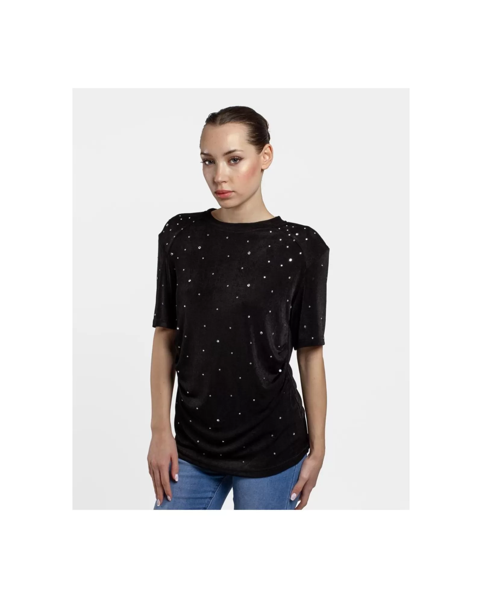 Camiseta Strass Punto Negro^Cuplé Online