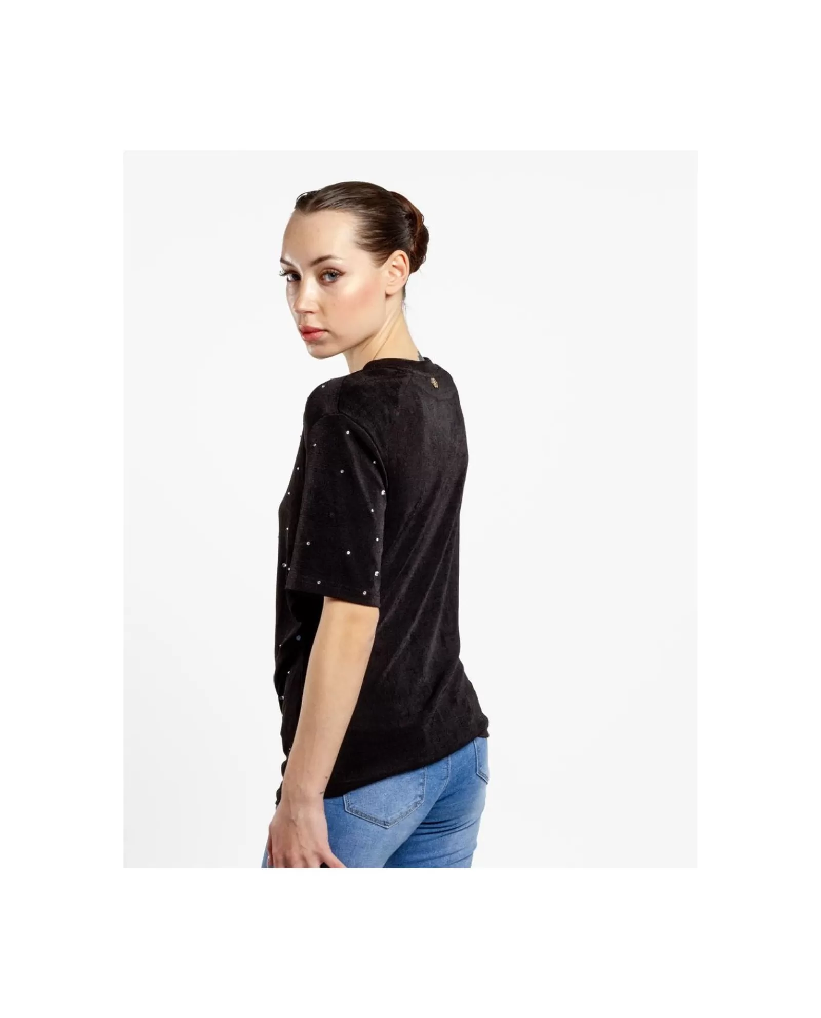 Camiseta Strass Punto Negro^Cuplé Online