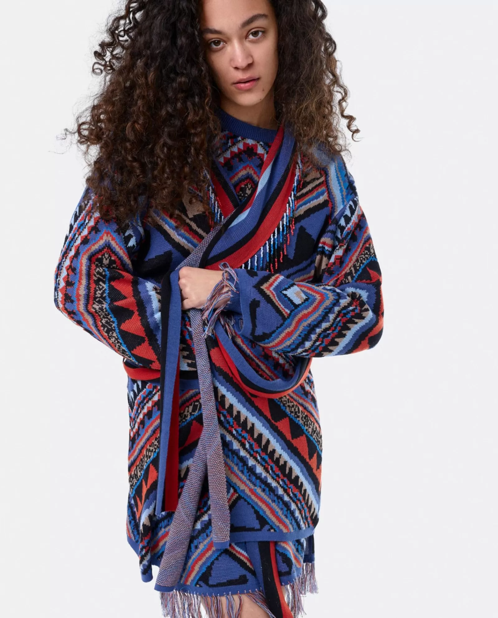 Cardigan Etnico Punto Tricot Multicolor^Cuplé Online
