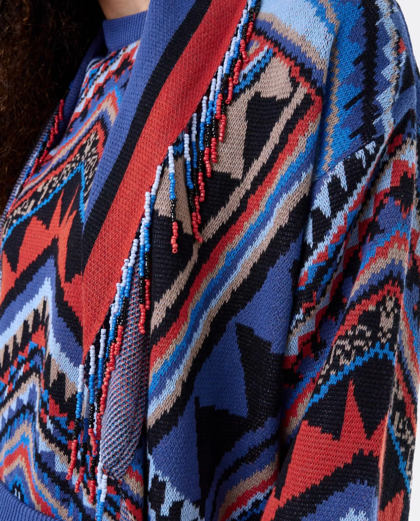 Cardigan Etnico Punto Tricot Multicolor^Cuplé Online