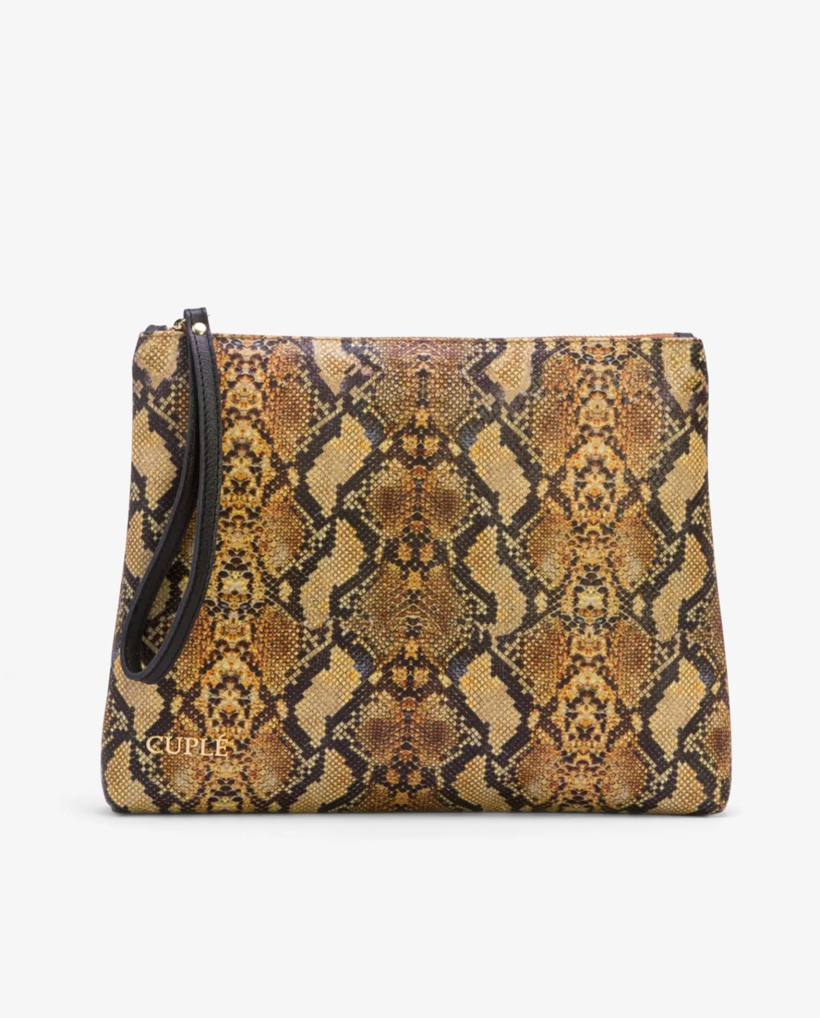 Cartera Mano Mediana Serpiente Mostaza^Cuplé Fashion