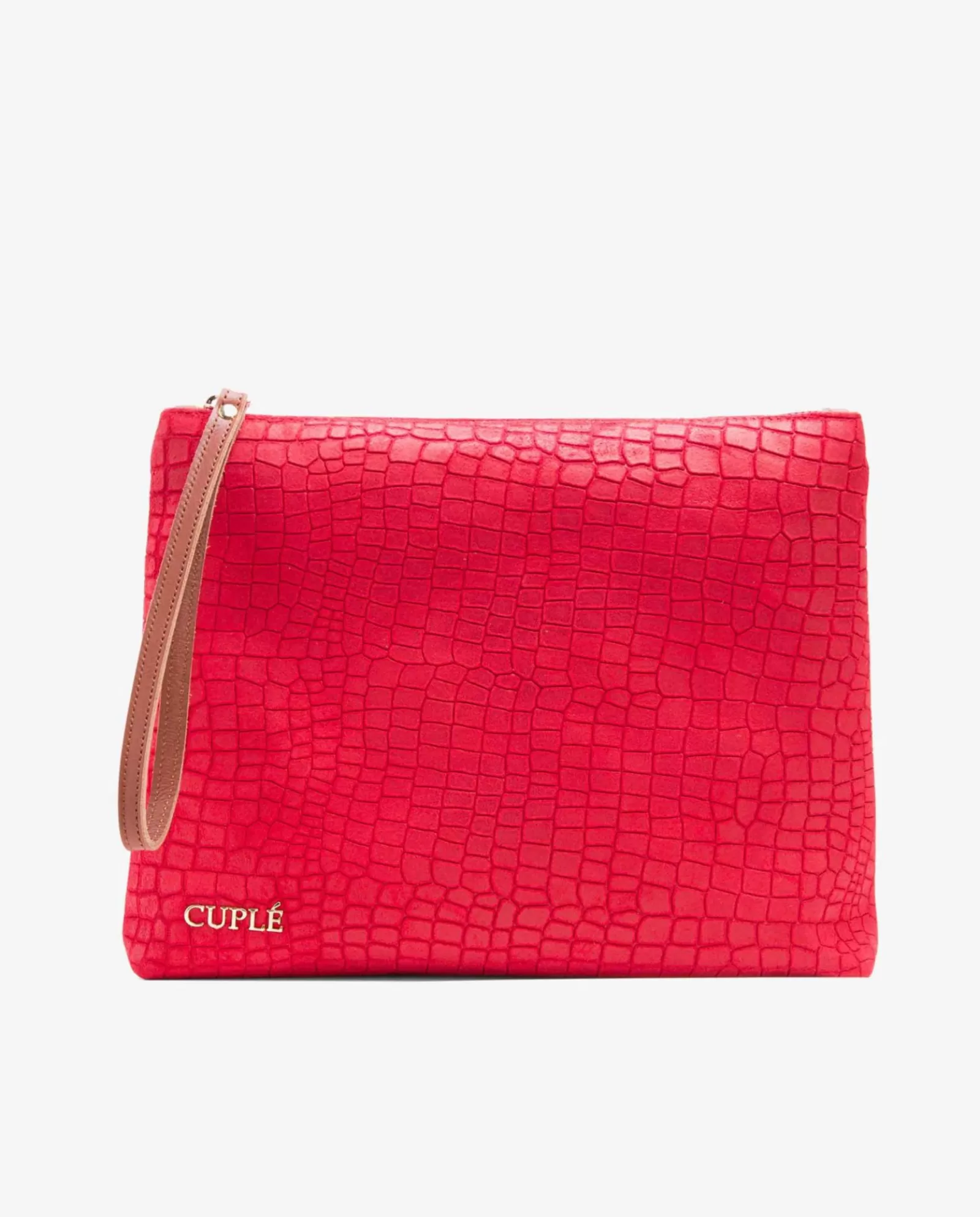 Cartera Mano Mediana Serraje Coco Rojo^Cuplé Best Sale