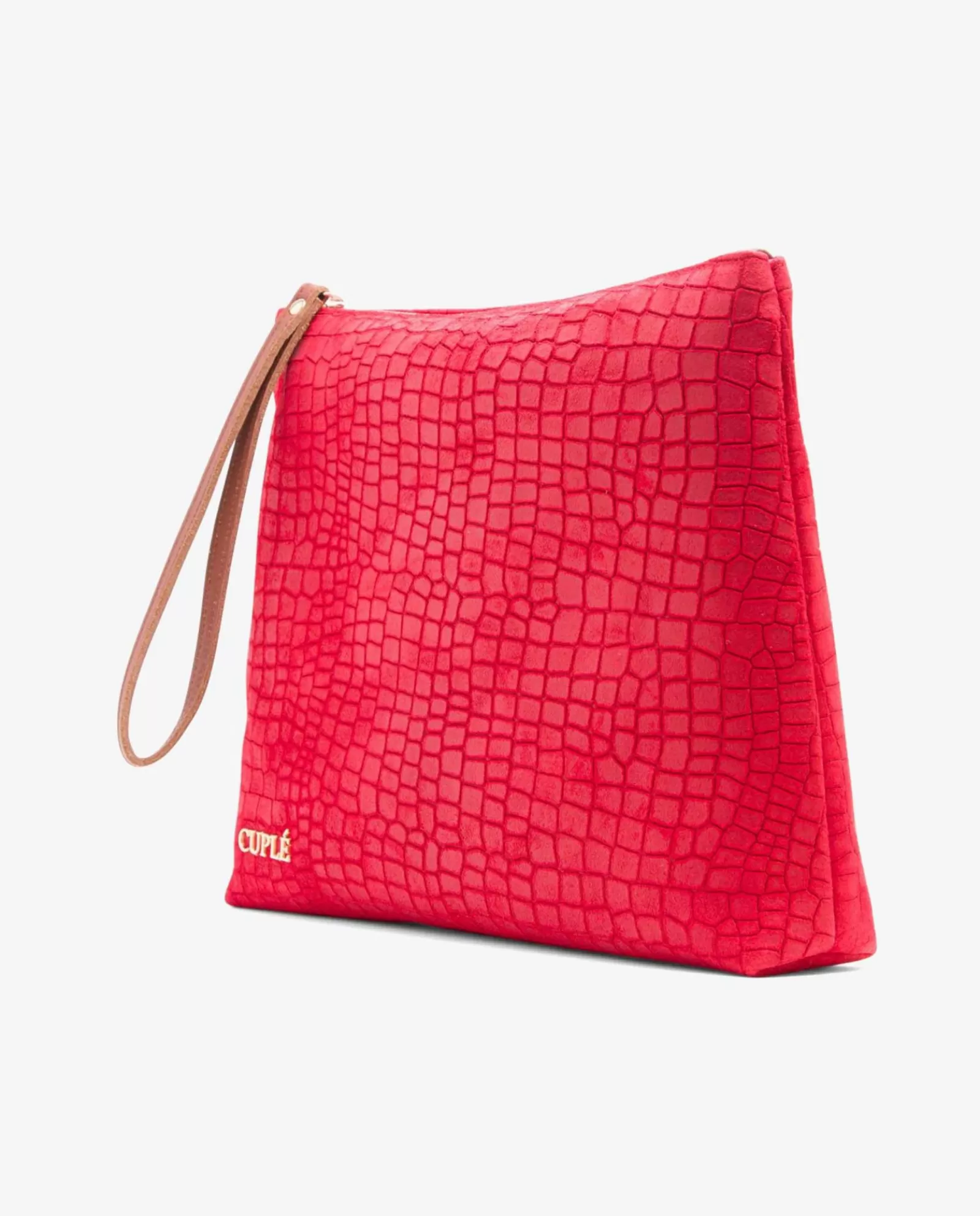 Cartera Mano Mediana Serraje Coco Rojo^Cuplé Best Sale