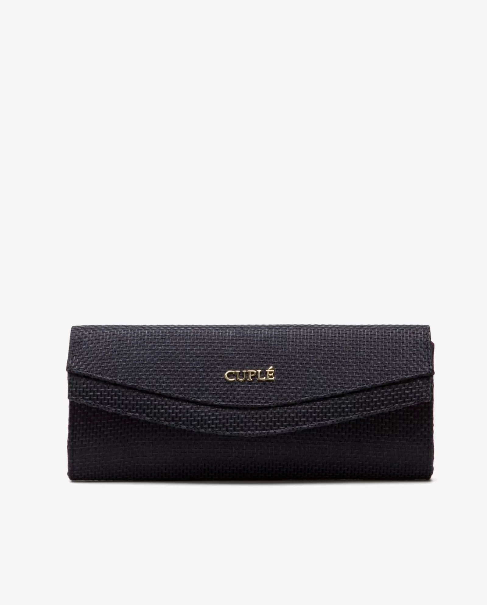 Cartera Mano Solapa Textil Negro^Cuplé Cheap