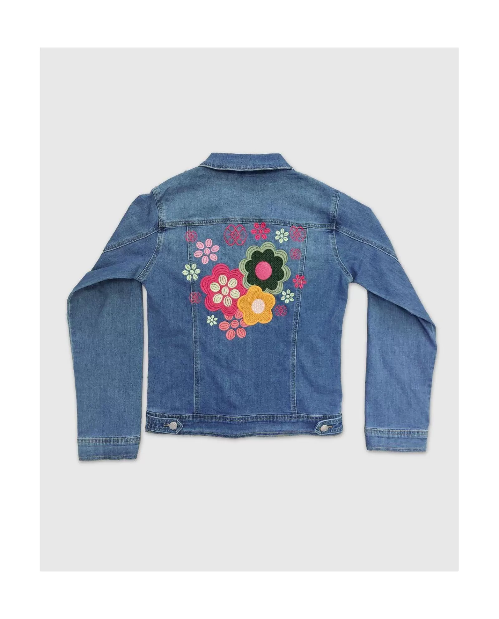 Chaqueta Flores Denim Azul^Cuplé Discount