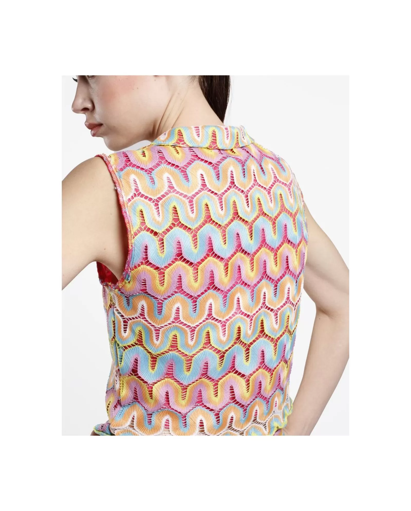 Crop Top Crochet Multicolor^Cuplé Discount