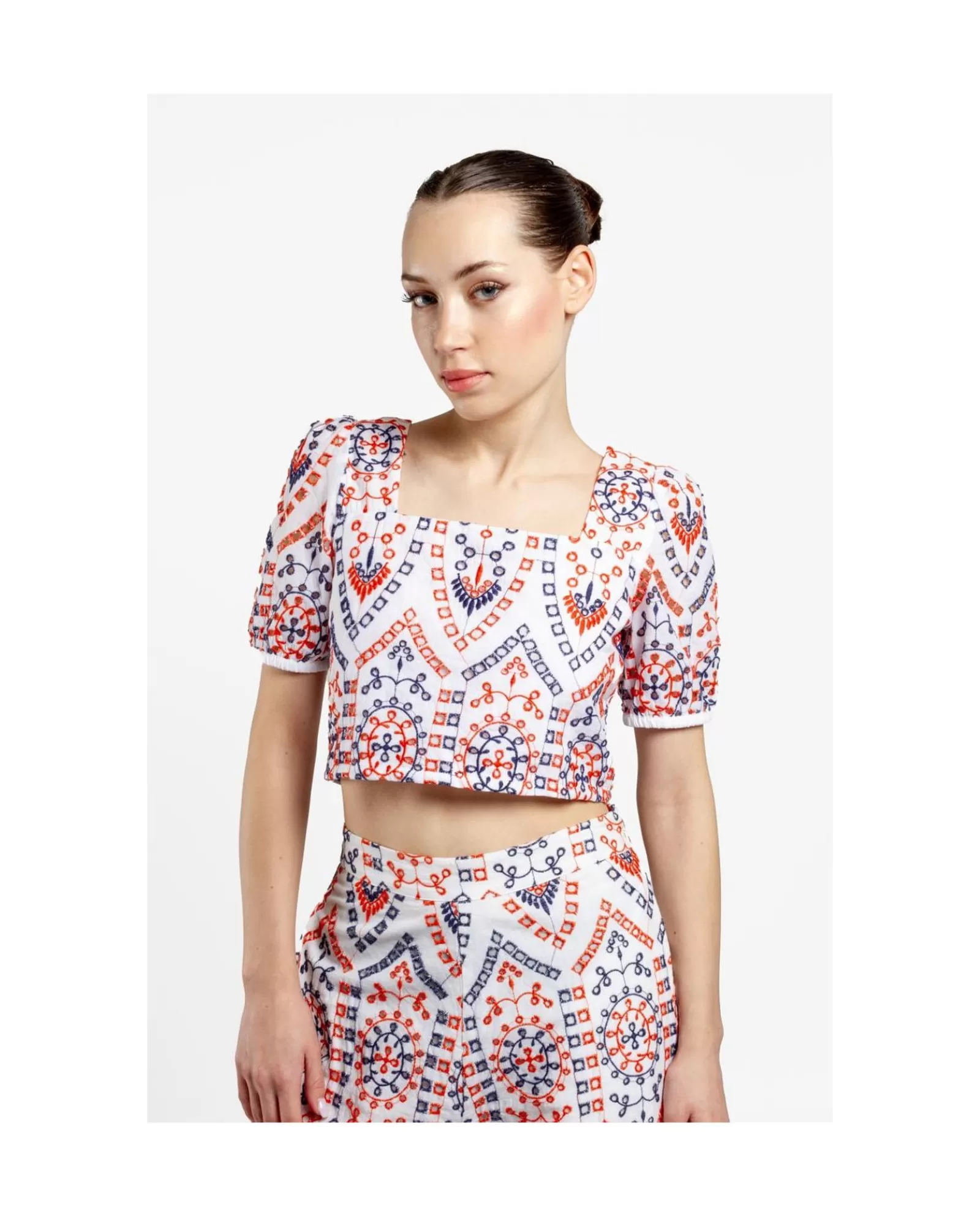 Crop Top Manga Algodon Multicolor^Cuplé Best Sale