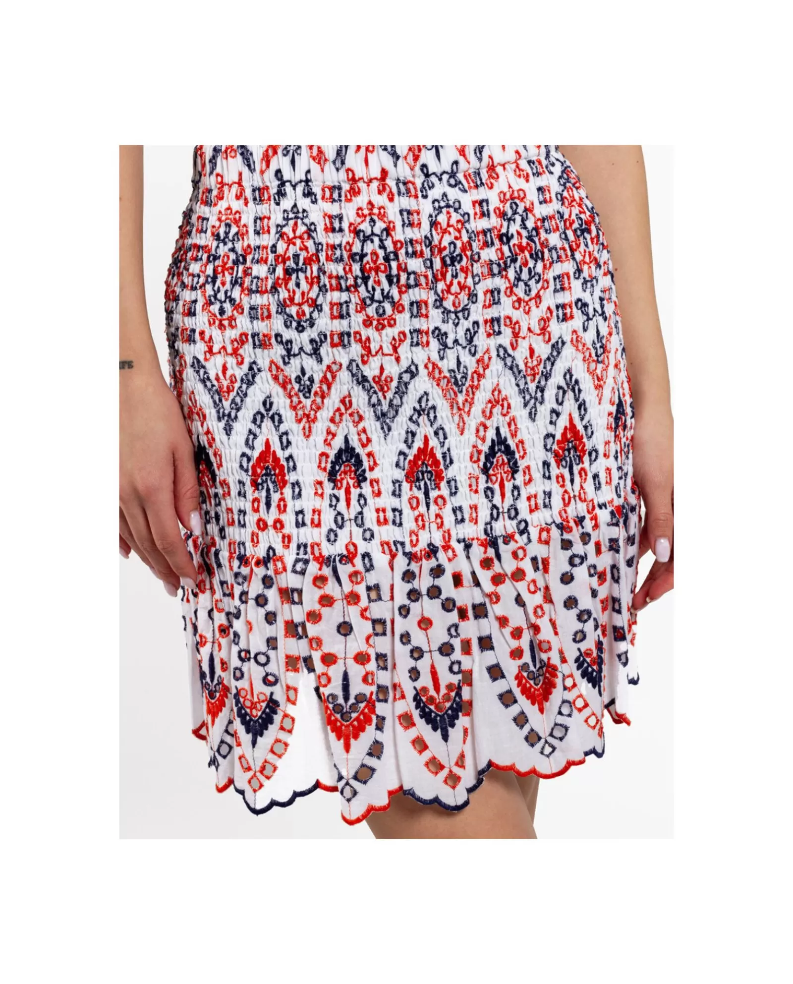 Falda Cintura Fruncida Algodon Multicolor^Cuplé Discount
