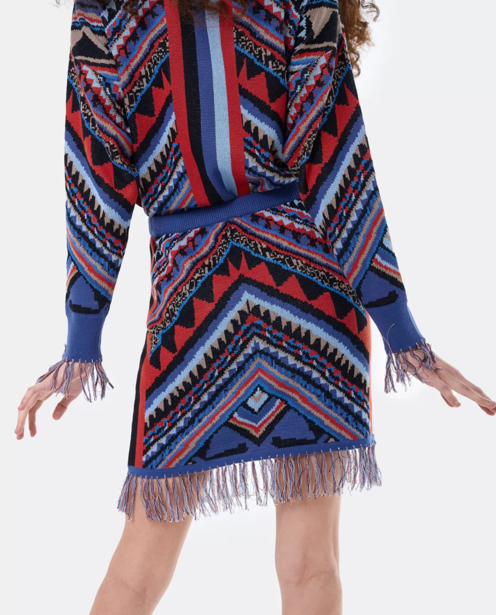 Falda Etnica Punto Tricot Multicolor^Cuplé Online