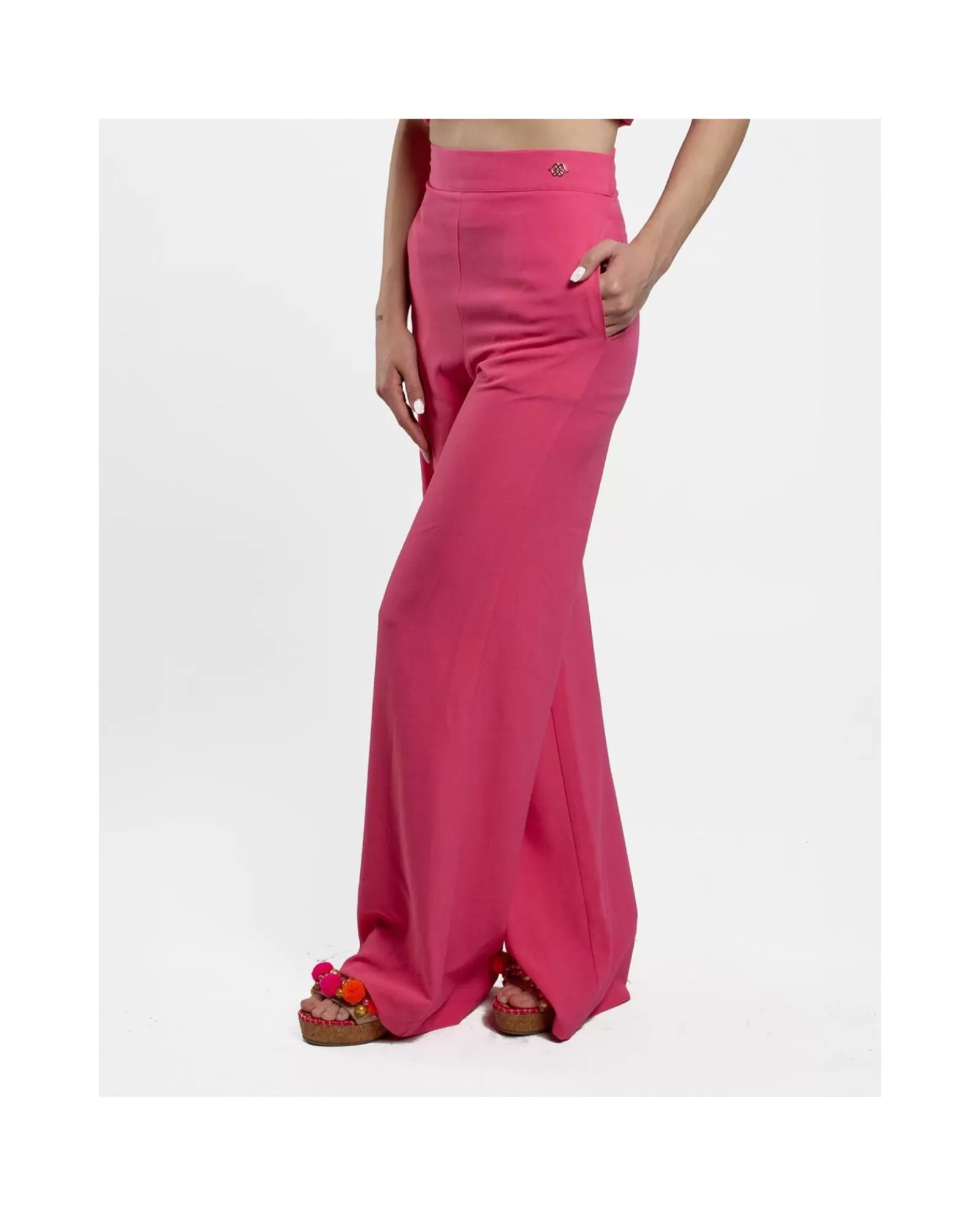 Pantalon Campana Crep Fucsia^Cuplé Fashion