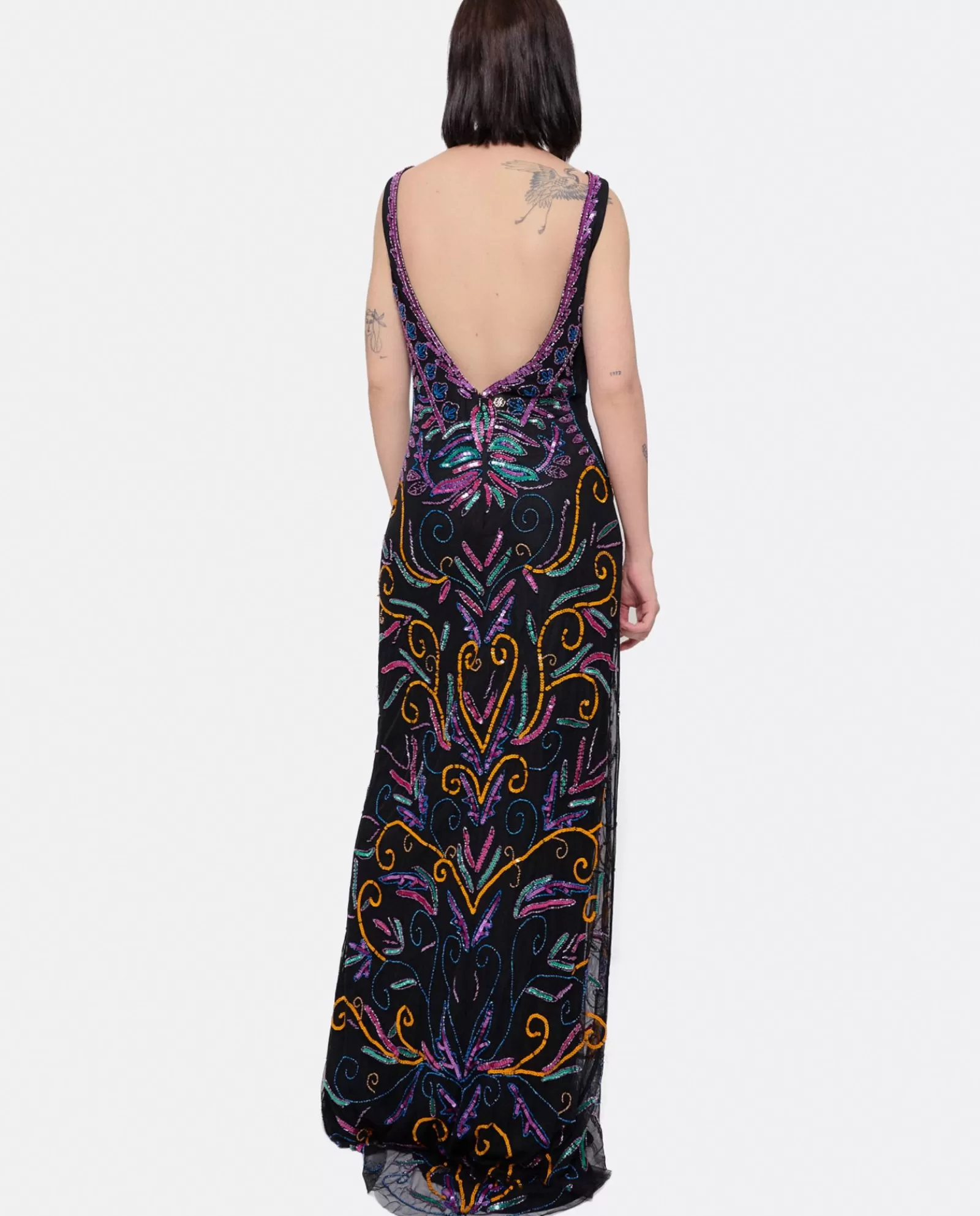 Vestido Etnico Textil Cuentas Multicolor^Cuplé Sale