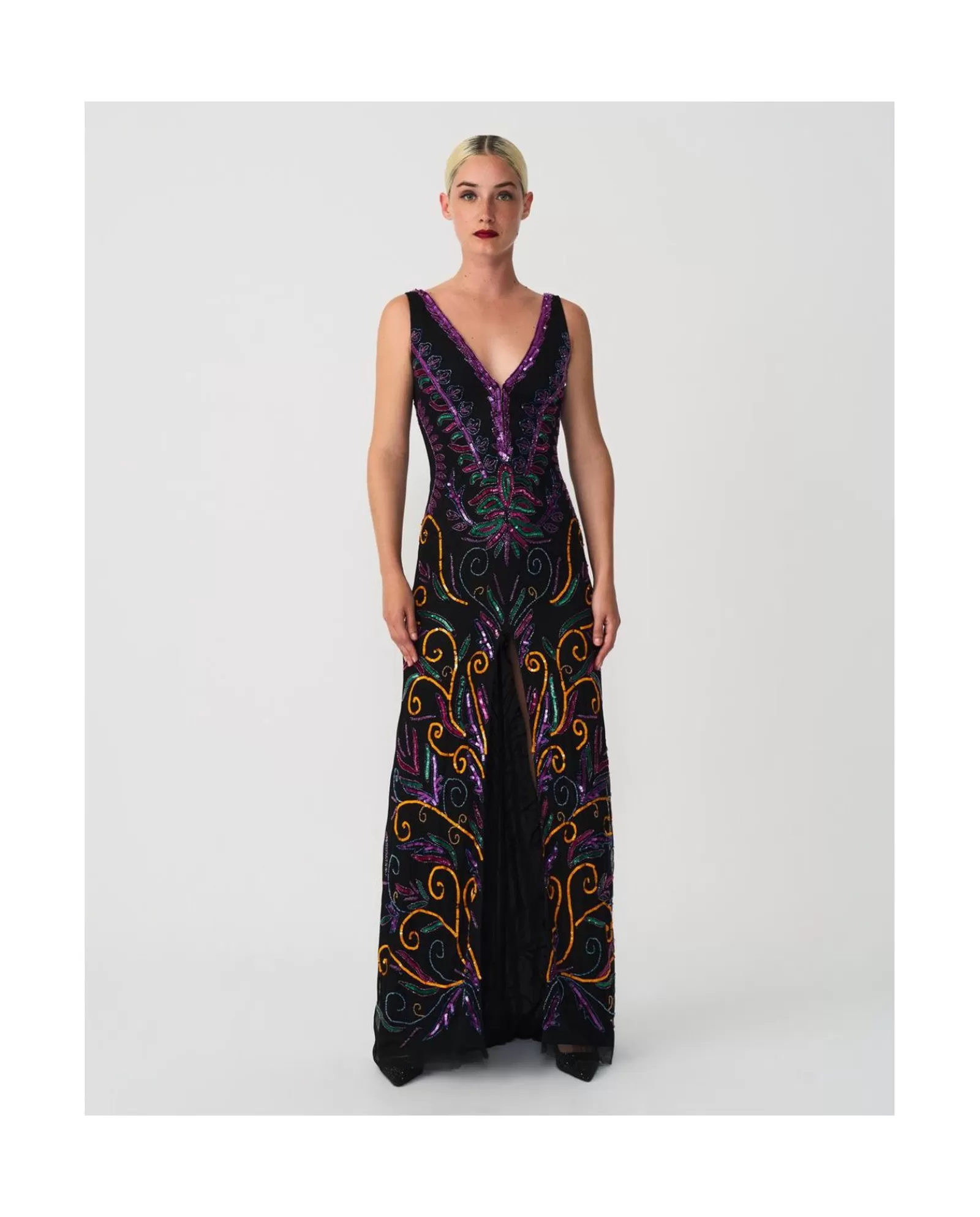 Vestido Etnico Textil Cuentas Multicolor^Cuplé Sale